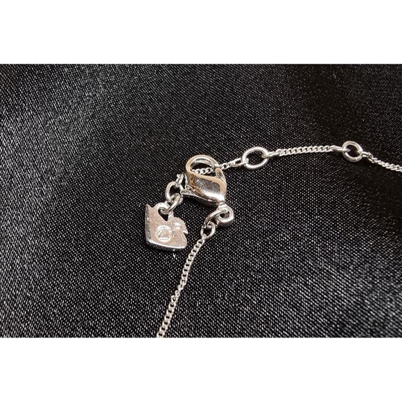 Rare Find Early 2000s Swarovski Heart Pendant Necklace With Crystal Blue Charm - Picture 5 of 6